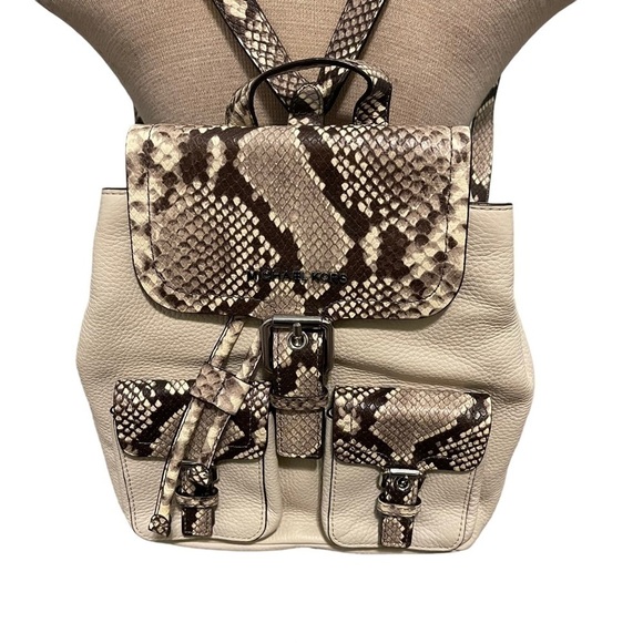 Michael Kors Susie Leather Snake Skin Women Backpack